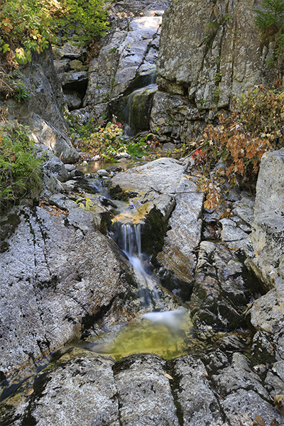 a small portion of Flume Cascade, New Hampshire