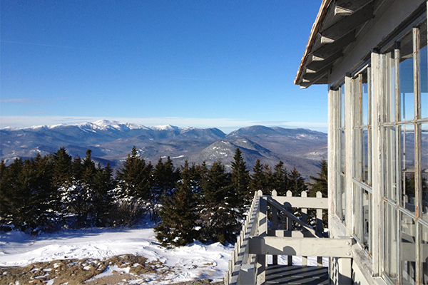 views from the firetower atop Kearsarge North in North Conway