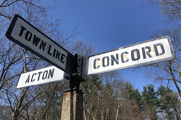 Action / Conford Town Line Sign