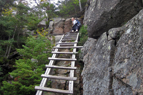 ladder on the Hi-Cannon Trail, NH