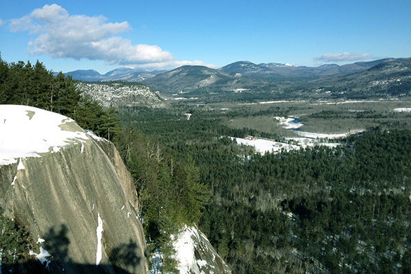 the view from the top of Cathedral Ledge off West Side Road
