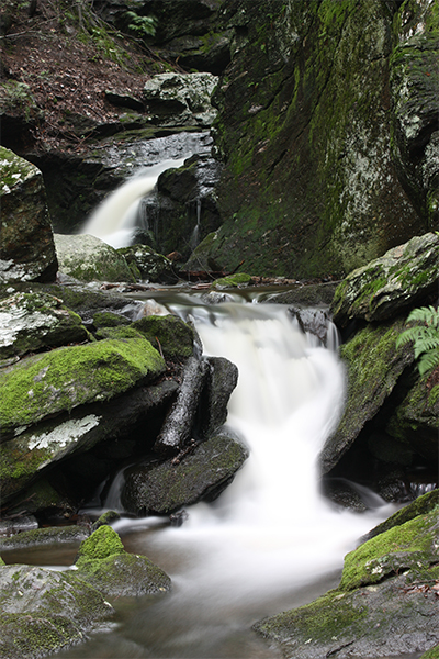 the lower falls at Bailey's Ravine, Connecticut