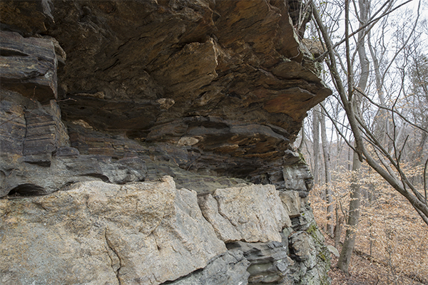 Falls Along The Indian Rock Shelters Trail, Connecticut