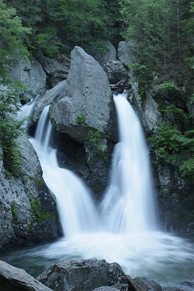 heavy waterfall at Bash Bish Falls, Massachusetts