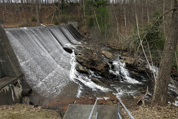 Cascades At Bassett Reservoir, Massachusetts