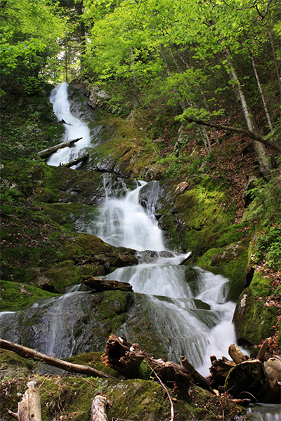 the left tiers of Twin Cascades, Massachusetts