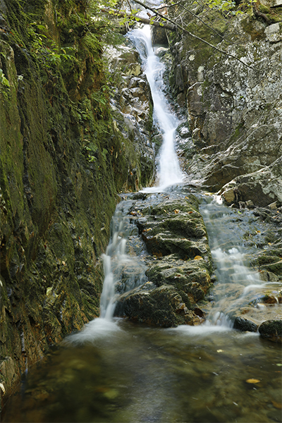 another view of Beecher Cascade from within its gorge