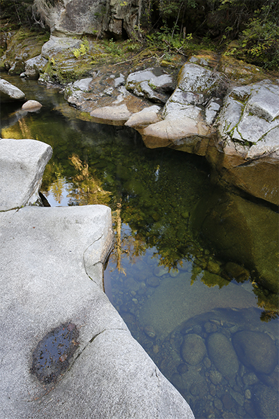 a great swimming pool a short distance downstream of Middle Ammonoosuc Falls, New Hampshire