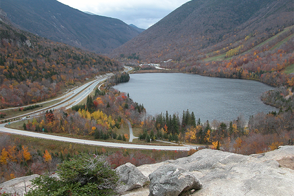 Echo Lake as seen from Artist Bluff, Franconia Notch, New Hampshire
