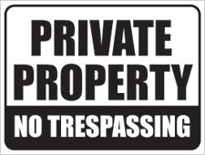 no trespassing